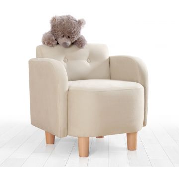 Fluffe Kid's Wing Chair | 100% Cotton | DNS Sponge | Cream