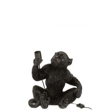 Lamp aap zittend poly zwart