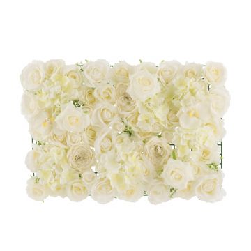 Paneel bloemen mix plastiek wit