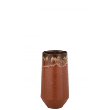 Vase aline allonge ceramique rouge small