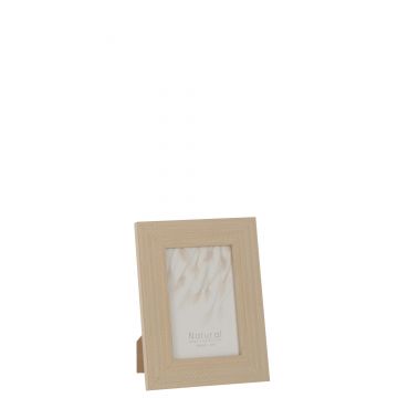 Cadre photo 10x15cm tisse texture polystyrene beige clair