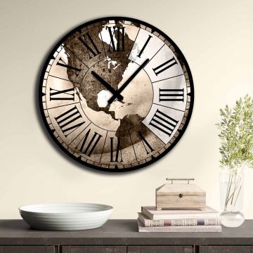 Home Art Decor Horloge en MDF | 50cm de diamètre | Multicolore