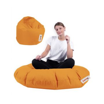 Del Sofa Garden Cushion | 100% Recycled Styrofoam | Waterproof | Orange