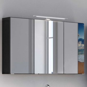Spiegelkast Lotuk 100cm 3 deuren - grafietgrijs