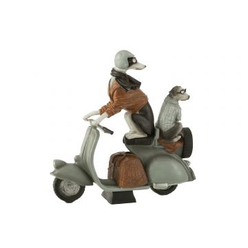 Honden op scooter poly mix large