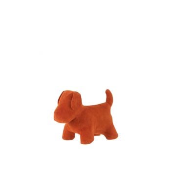 Hond deco mat fluweel oranje small
