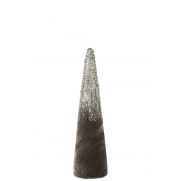 Cone velours gris perles or small
