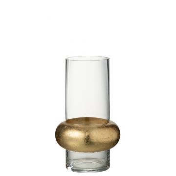 Vaas cylinder ring laag glas transparant small