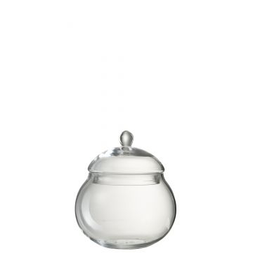 Pot a provision couvercle boule verre transparent medium