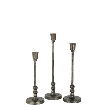 Set de trois chandelier becca aluminium noir