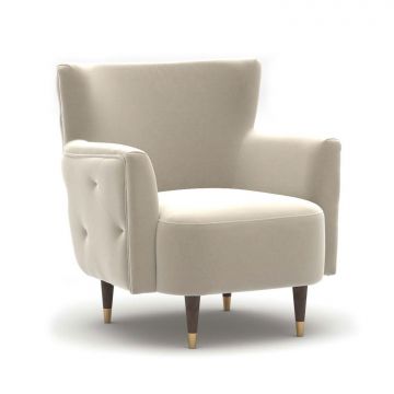 Atelier Del Sofa Wing Chair in houten frame met 100% fluwelen stof