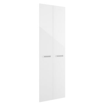 Portes d'armoire pour bibliothèque ouverte Elio | 72 x 2 x 202 cm | Design blanc