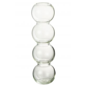 Vase boules verre transparent large