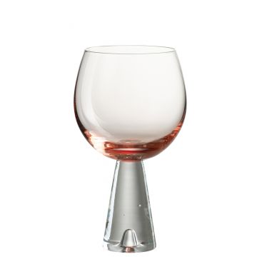 Wijnglas dean glas transparant/oranje