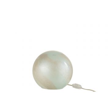Lampe pearl ronde verre blanc small