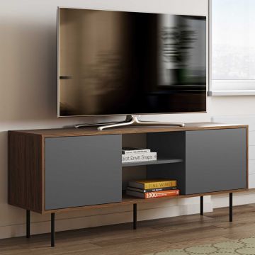 Tv-meubel Vibe | 150,8 x 61,9 x 40 cm | Walnut Grey