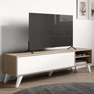 Tv-meubel Kim 165cm - eik/wit