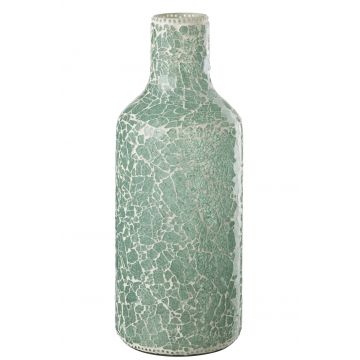 Vaas mozaiek glas groen/wit large