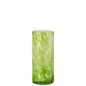 Vaas marmer glas groen/wit large