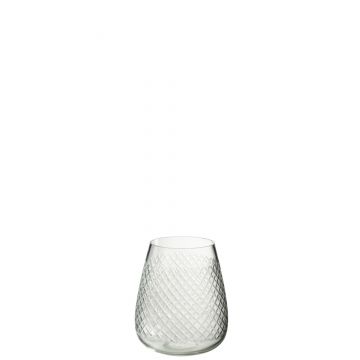Vase carreaux verre transparent small
