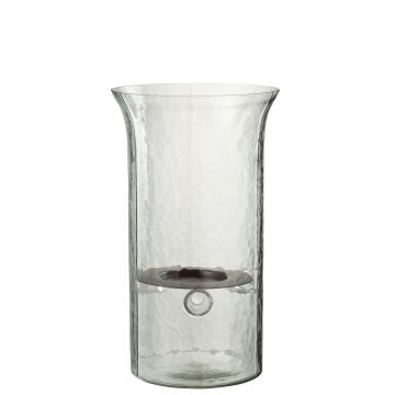 Kaarshouder bord wazig glas transparant medium