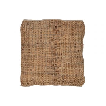 Kussen vierkant 1 zijkant riet/textiel naturel large