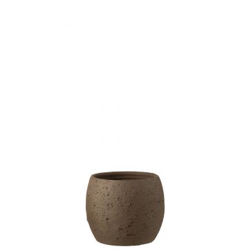 Cachepot enya ceramique marron medium