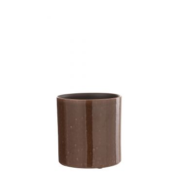 Pot de fleur ceramique brun s flexible