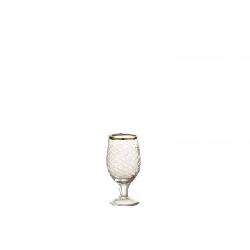 Drinkglas goud rand glas transparant