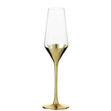 Flute a champagne verre or/transparent