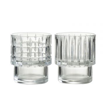 Whiskyglas duet glas transparant assortiment van twee
