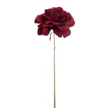 Rose 1 tige plastique rouge/or large