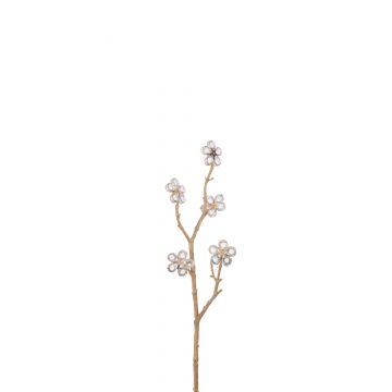 Branche fleurs cristal plastique or small