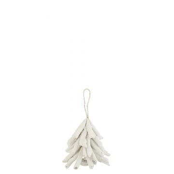 Hanger boom drijfhout wit
