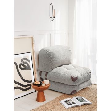 Atelier Del Sofa Canapé-lit 1 place | Tissu Teddy gris