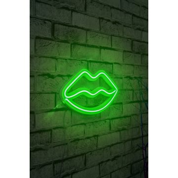 Neonverlichting lippen - Wallity reeks - Groen
