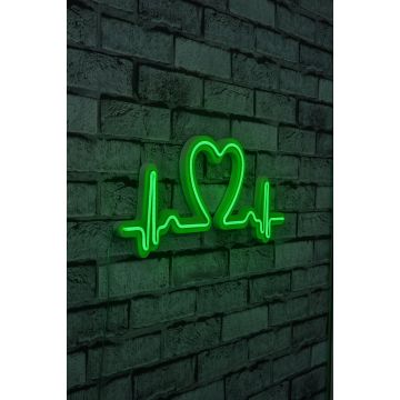 Neonverlichting hartslag - Wallity reeks - Groen