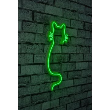 Chat néon - Série Wallity - Vert