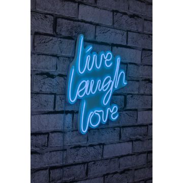 Neonverlichting Live Laugh Love - Wallity reeks - Blauw