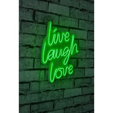 Neonverlichting Live Laugh Love - Wallity reeks - Groen