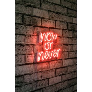 Neonverlichting Now Or Never - Wallity reeks - Rood