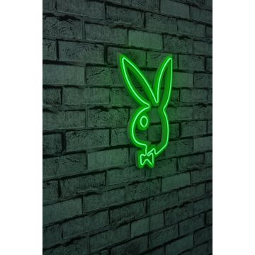 Neonverlichting konijn met das - Wallity reeks - Groen