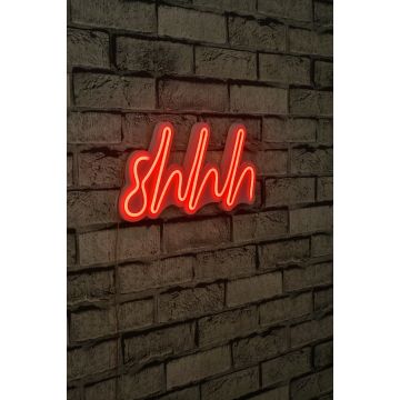Neonverlichting Shhh - Wallity reeks - Rood
