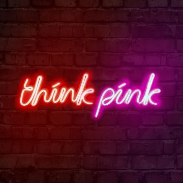 Neonverlichting Think Pink - Wallity reeks - Rood/roze