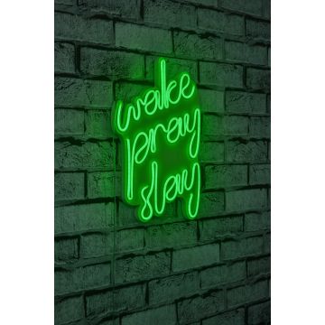 Neonverlichting Wake Slay Pray - Wallity reeks - Groen