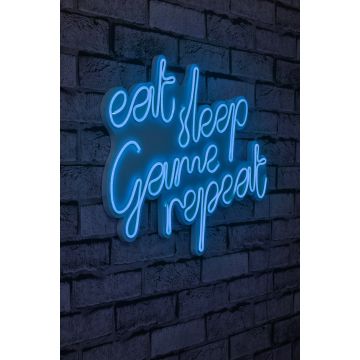 Neonverlichting Eat Sleep Game Repeat - Wallity reeks - Blauw
