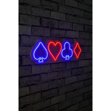 Neonverlichting kaartspel - Wallity reeks - Blauw/rood