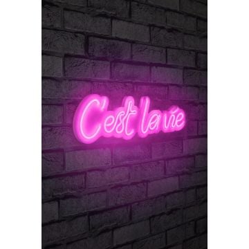 Neonverlichting C'est la Vie - Wallity reeks - Roze