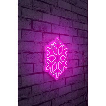 Neonverlichting sneeuwvlok - Wallity reeks - Roze