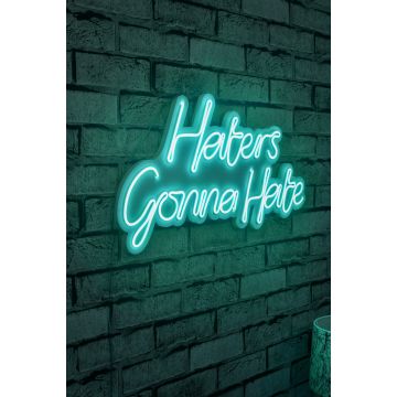 Neonverlichting haters gonna hate - Wallity reeks - Turquoise 